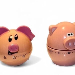 Cute Piggy Kitchen Timer Set